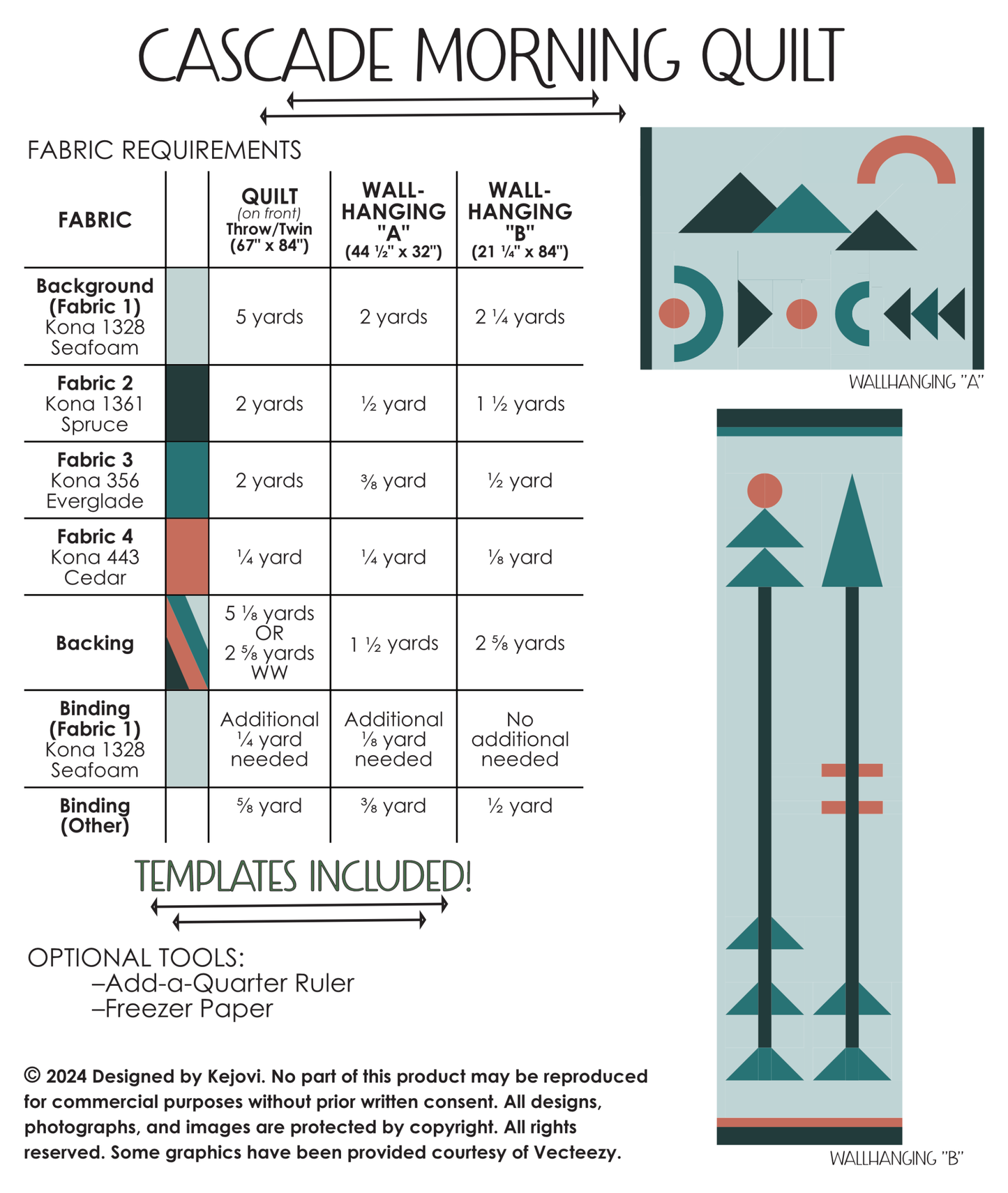 Cascade Morning Quilt Pattern (PDF)